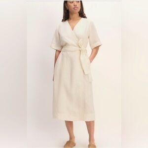 Everlane Cream Open Front Cardigan